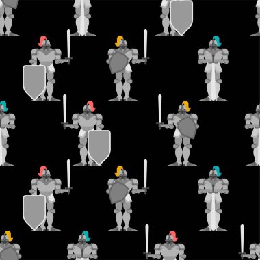 Knight model sorunsuz. Metal zırh savaşçı süsleme. Demir zırh amaç. Vektör illustratio