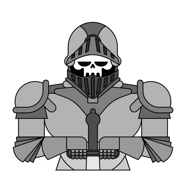 Ridder Schedel Geïsoleerd Metalen Armor Warrior Iron Armor Vector Illustratio — Stockvector