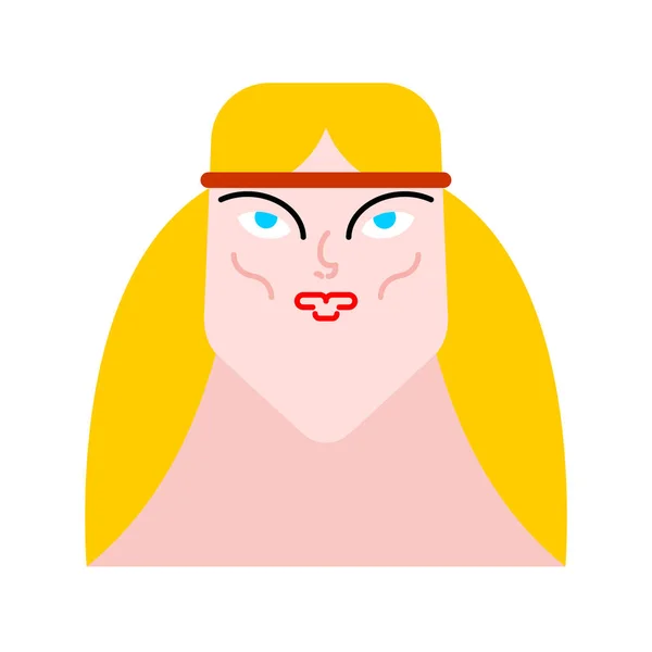 アマゾン女性の顔 頭の女戦士 ベクトル Illustratio — ストックベクタ