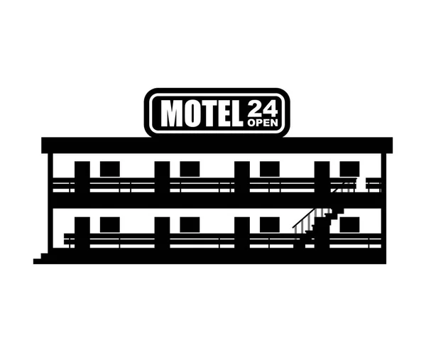 Ikona Motel Małe Tanie Hotel Wektorowa — Wektor stockowy