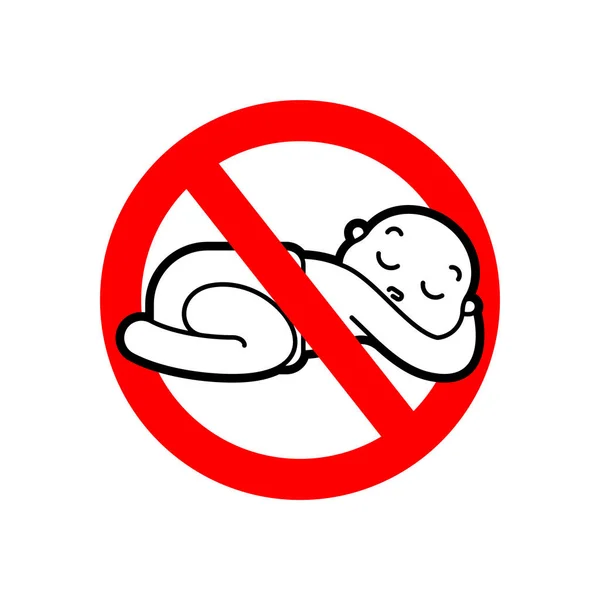Detén Niño Ban Baby Símbolo Sin Hijos Señal Roja Prohibitiva — Archivo Imágenes Vectoriales
