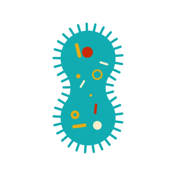Virus Bacterium Isolated Pathogenic Infection Cell Disease Vector Illustratio — Stock Vector