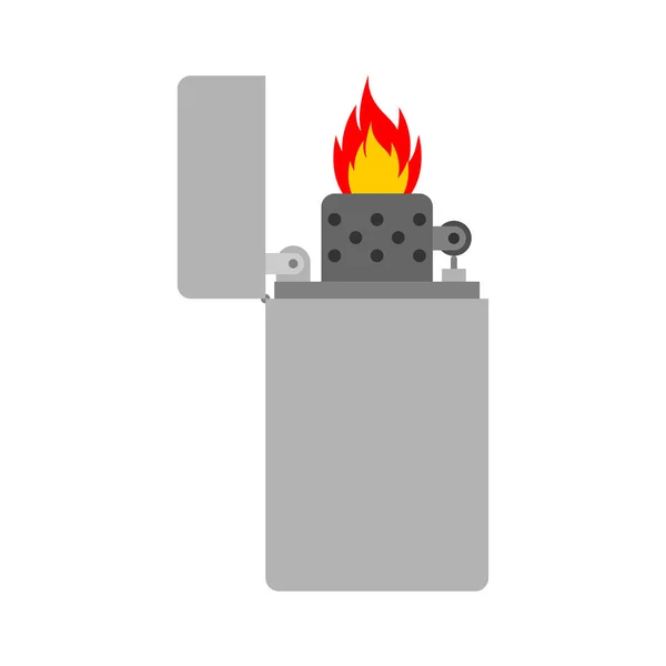 Zapalniczki Benzynowe Białym Tle Ilustracja Wektorowa Zapalniczki Cygara Zapalniczka — Wektor stockowy