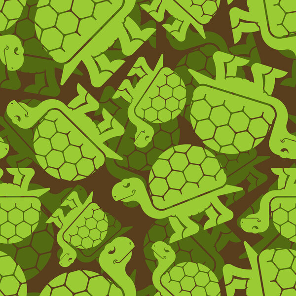 Военная схема черепахи безупречна. Армейские животные. Защитная текстура солдата. Векторная иллюстрация
