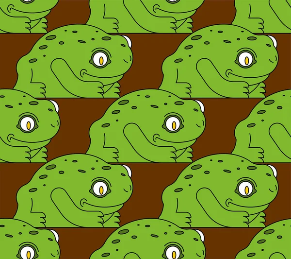 Frog Pattern Seamless Toad Background Vector Anuran Ornamen — Stock Vector
