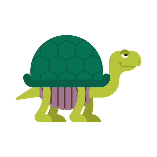 Turtle Cartoon Style Isolated Tortoise Vector Illustration — Stock Vector