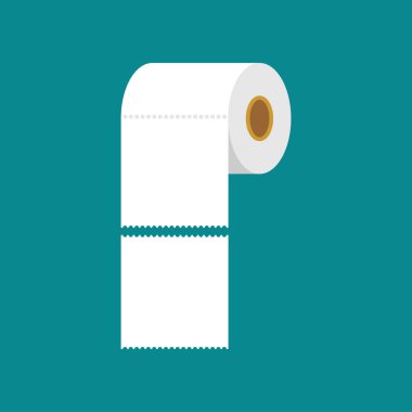 Tuvalet kağıdı izole rulo. WC vektör çizim