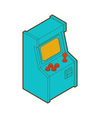Eski Arcade Machine oyun. Retro Video oyunu oyun