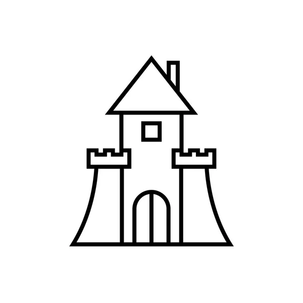 Maison Forteresse Symbole Protection Maison Agence Sécurité Emblématique — Image vectorielle