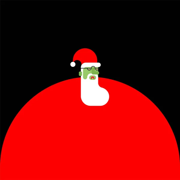 Santa Claus Ζόμπι Χριστούγεννα Παππούς Του Τρόμου Νέα Αποκριών Ναι — Διανυσματικό Αρχείο