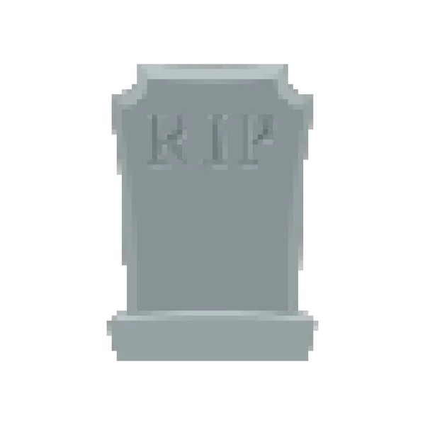 Mezar Piksel Sanat Mezar Bit Mezar Taşı Cadılar Bayramı Rip — Stok Vektör