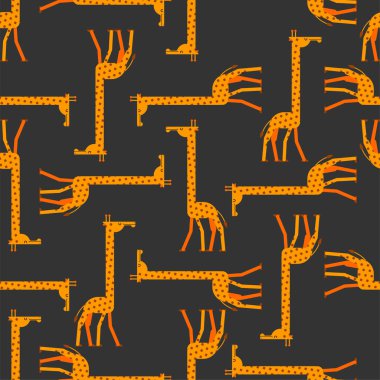 Zürafa desen sorunsuz. Uzun boyunlu bir canavar. Afrika hayvan arka plan.