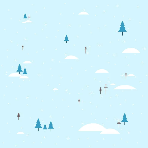 Paisagem Inverno Neve Neve Fundo Para Carro Saudação Natal —  Vetores de Stock