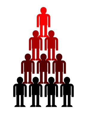 Piramit şirket yapısı lideri. Sertifika sistemi iş. Patron üstte. lider 