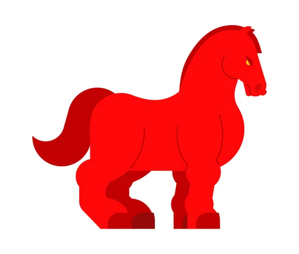 Clydesdale red Strong heavy horse. Draft Shire Horse. Power big steed. Cartoon animal vector