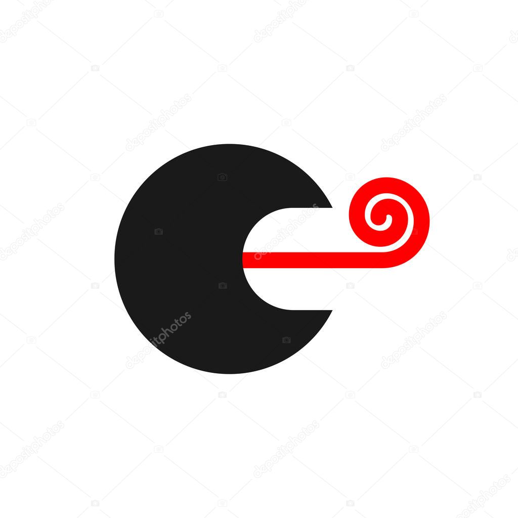 Speech therapist logo sign. speech pathologist symbol. Open mouth and tongu