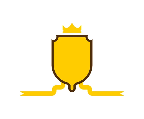 Crown Heraldic Shield Modelo Heráldica Elemento Design Brasão Armas Família — Vetor de Stock