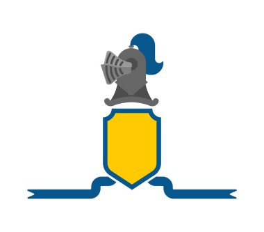 Knight kask hanedan kalkan. Şablon hanedanlık armaları tasarım öğesi. Kraliyet famil arması