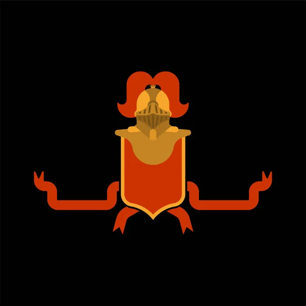 Геральдический Щит Рыцаря Шлема Шаблон Геральдический Элемент Дизайна Герб Королевской — стоковый вектор
