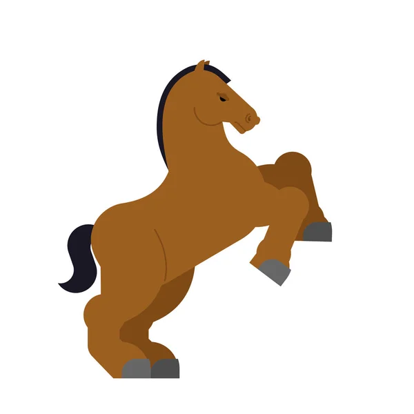 Clydesdale Στην Οπίσθια Πόδια Ισχυρό Βαρύ Άλογο — Διανυσματικό Αρχείο