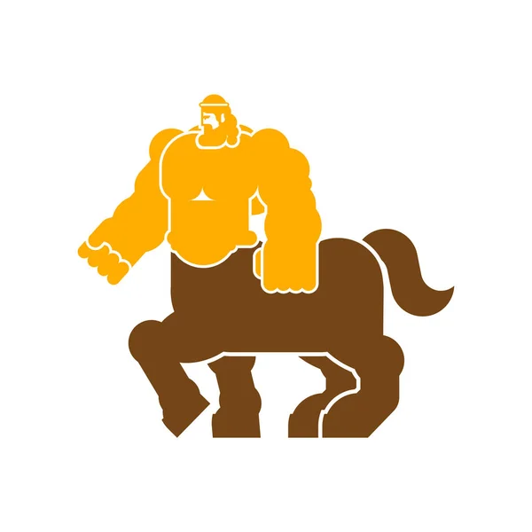 Centauro Animal Heráldico Meio Homem Meio Cavalo Besta Fantástica Monstro — Vetor de Stock