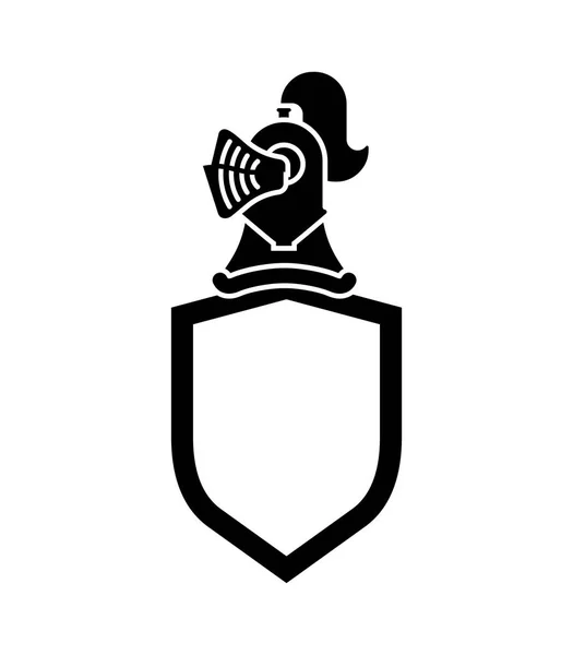 Геральдический Щит Рыцаря Шлема Шаблон Геральдический Элемент Дизайна Герб Королевской — стоковый вектор