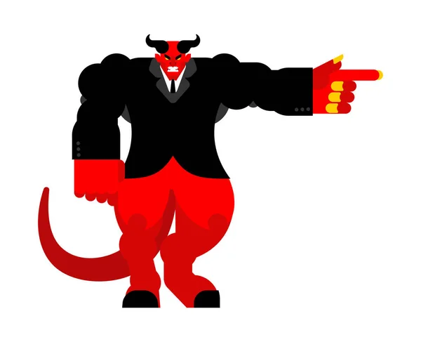 Jefe Demoníaco Jefe Satán Poderoso Beelzebub Señor Oscuridad Duro Lucifer — Archivo Imágenes Vectoriales