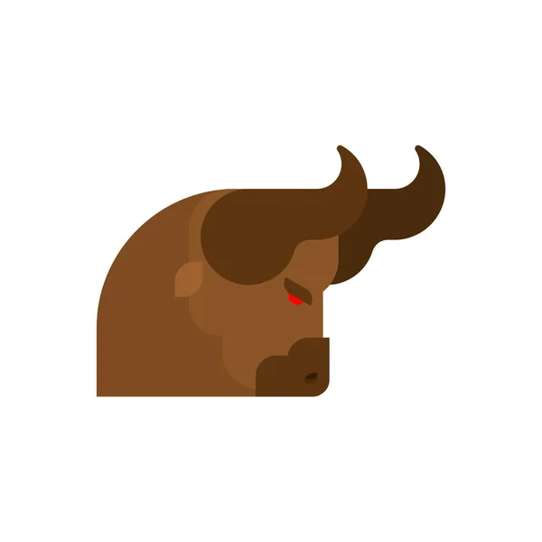 Head Bull Angry Isolated Tribal Bull Vecto — Stock Vector