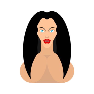 Güzel kadın portre. İzole kadın yüzü. Vecto