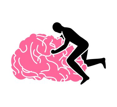 Beyin işareti canı cehenneme. Kahrolası beynini simgesi. Adam seks gyrus Tarih