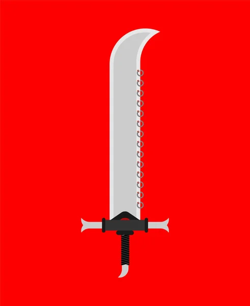 Saber Weapon Isolated Glaive Warrior Ancient Blade Sword Slashing Weapon — Stock Vector