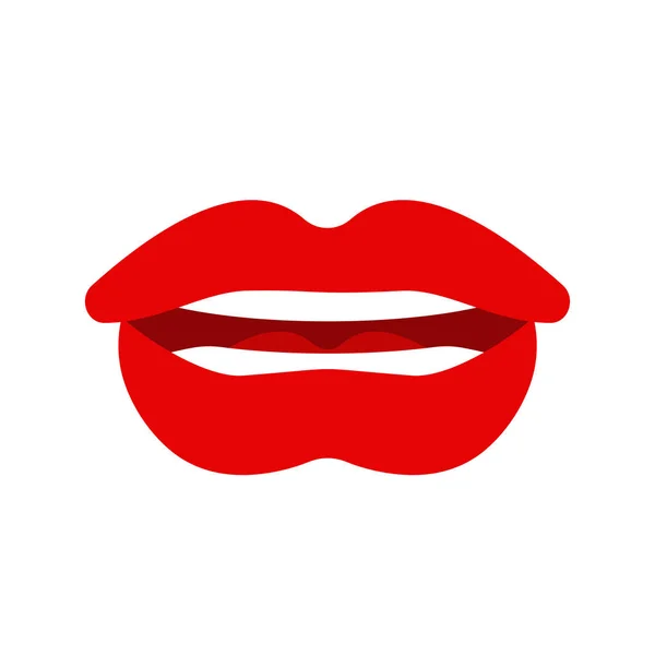 Labios Mujer Aislados Boca Femenina — Vector de stock