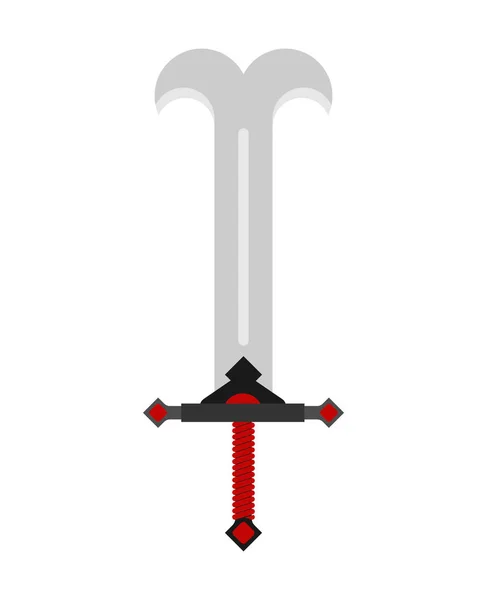Épée Barbare Isolée Guerrier Glaive Ancien Sabre Lame Arme Arrachage — Image vectorielle