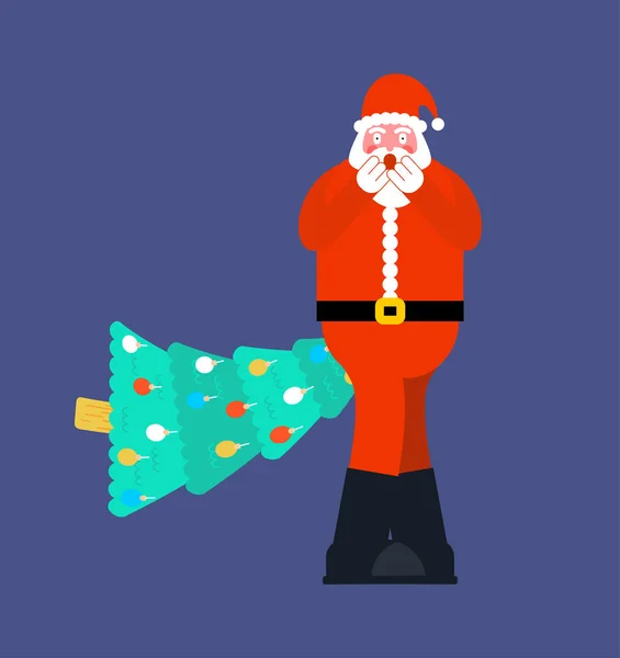 Різдво Санта Дерев Дупу Ебля Різдва Ненавиджу Xmas — стоковий вектор