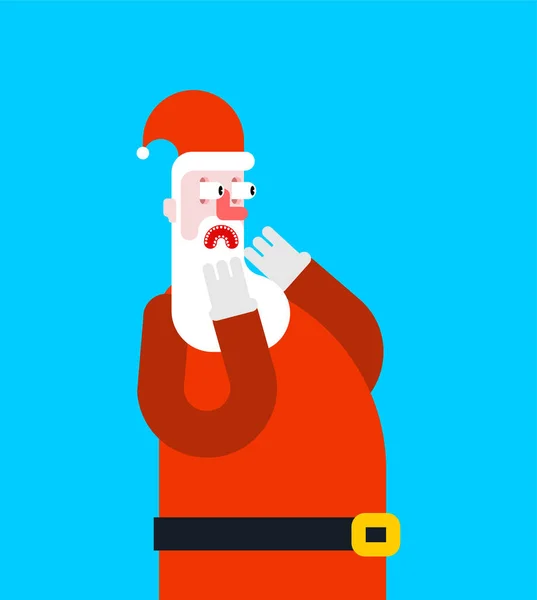 Santa Asusta Cara Miedo Navidad Año Nuevo — Vector de stock