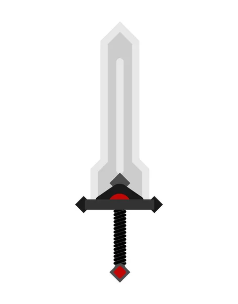 分離された野蛮な剣 Glaive 古代刃サーベル 斬武器ナイト ベクトル Illustratio — ストックベクタ