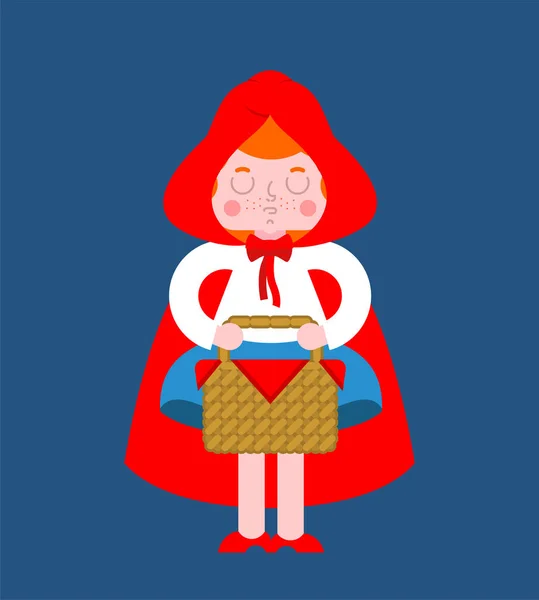 Красная Шапочка Корзина Тортом — стоковый вектор