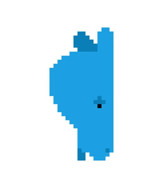 Blue Donkey Icona Pixel Art Partito Democratico Firma Partito Politico — Vettoriale Stock