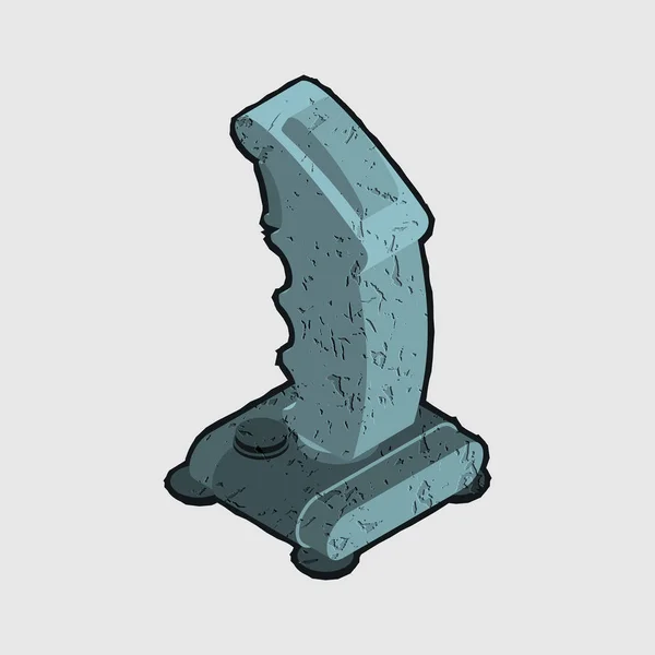 ゲームパッド石先史時代 古代のジョイスティック 古いゲーム 花崗岩のビデオゲーム マニピュレーター — ストックベクタ