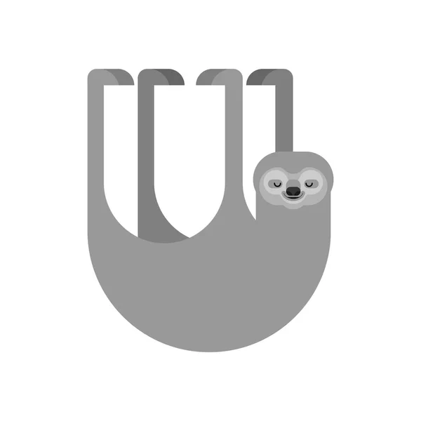 Sloth Isolé Paresseux Animal Cartoon Illustration Vectorielle — Image vectorielle