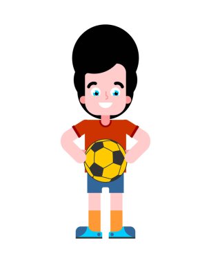 Çocuk futbolcu. Biraz futbolcu vektör çizim