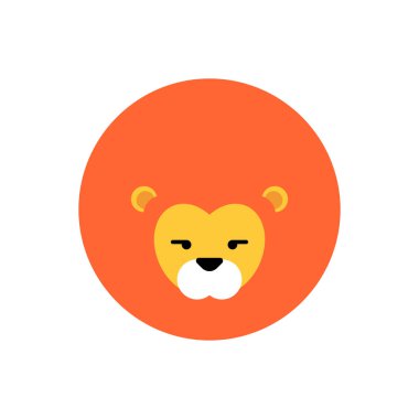 Aslan karikatür tarzı kafa. Leo namlu izole