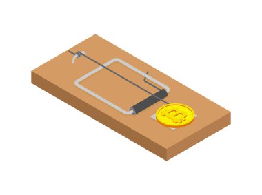 Fare kapanı Bitcoin. Fare kapanı ve Cryptocurrency. Kavram busine