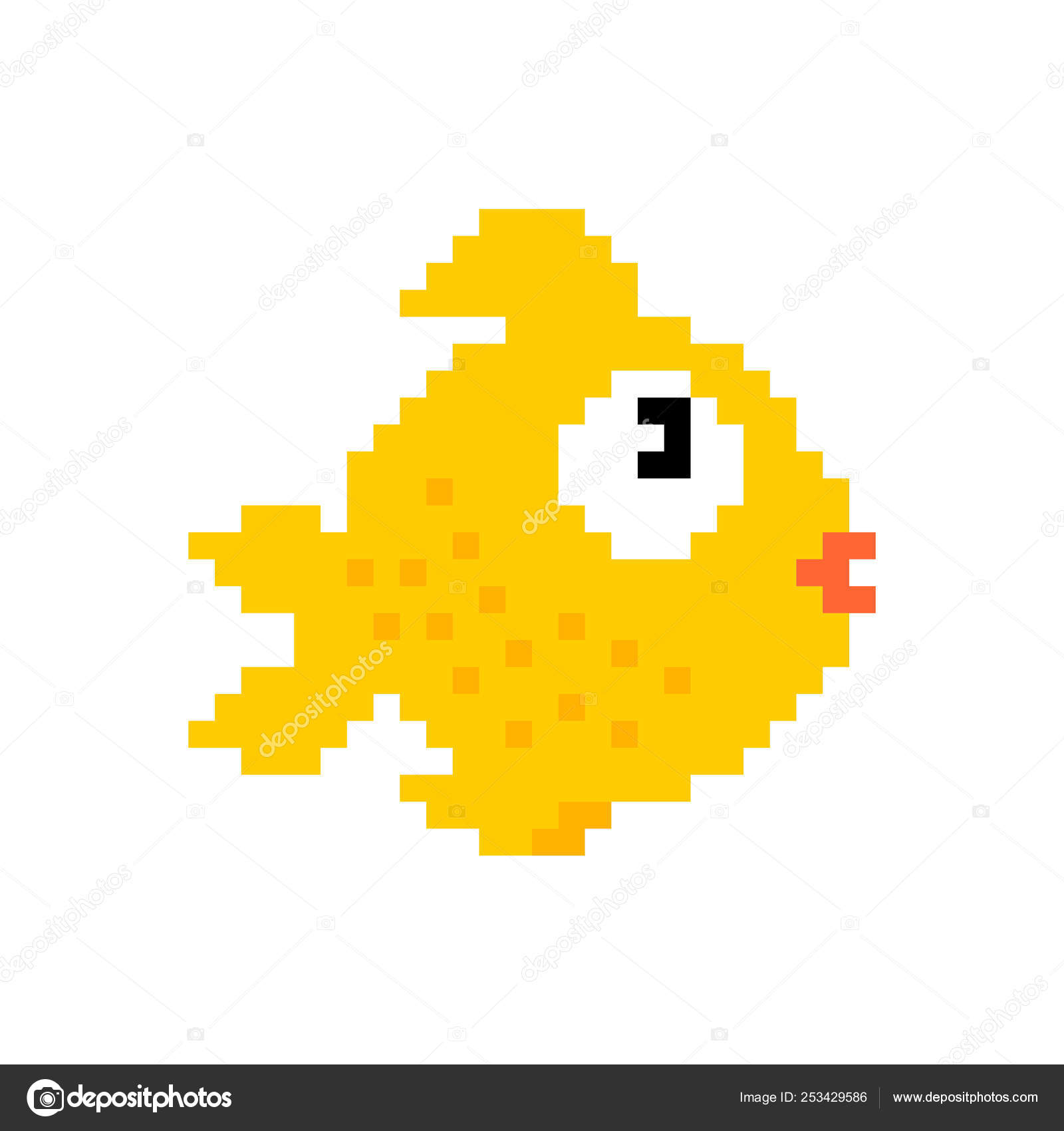 Pixel Art Sea Animals Goldfish Pixel Art Gold Fish 8 Bit Sea Animal Vector Ocean Cha Stock Vector C Maryvalery