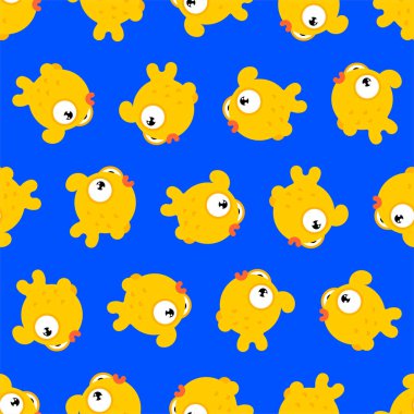 Goldfish deseni kesintisiz. Altın balık deniz hayvan arka plan. Ocea