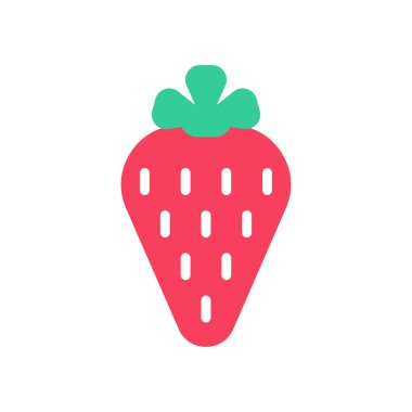 Çilek karikatür tarzı izole. Beyaz bavkground üzerinde Berry. Ve