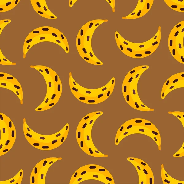 Faule Bananenmuster nahtlos. verdorbenes Obst Hintergrund. gelb — Stockvektor