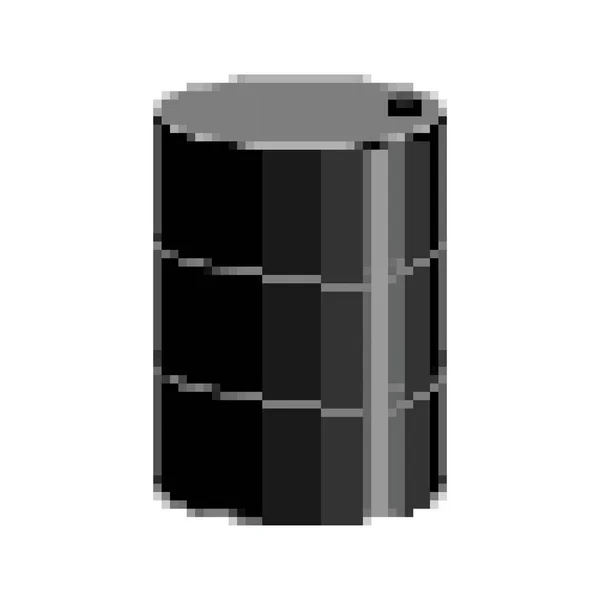 Barril de petróleo pixel art. Petróleo de barril de 8 bits — Vector de stock
