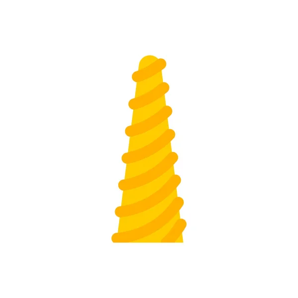 Corne de licorne isolée. Un artefact magique. Illustration vectorielle — Image vectorielle