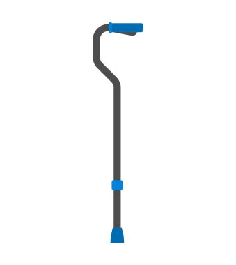 yürüyüş sopa izole. Emekliler için Cane vector